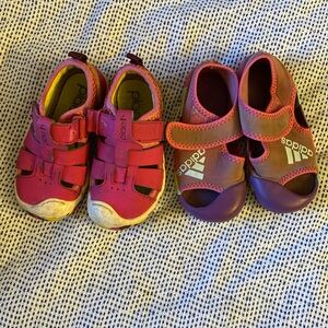 Toddler Girl Size 8.5 Play / Waterproof Sandals Shoes Adidas Plae Pink Purple